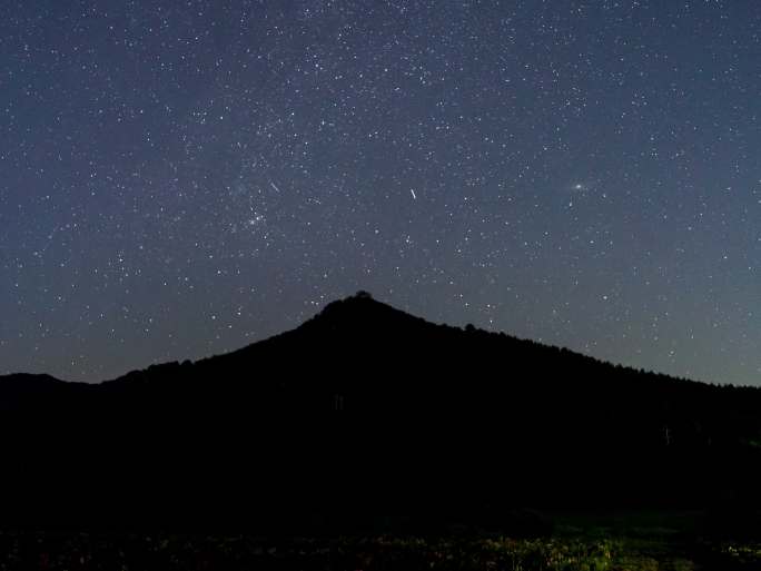 英仙座流星雨星空延时