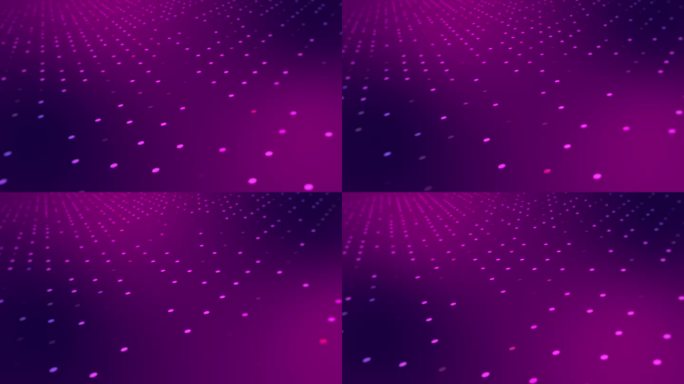 抽象数字紫色粒子或点波和光抽象背景