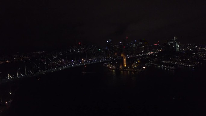 悉尼海港的夜景