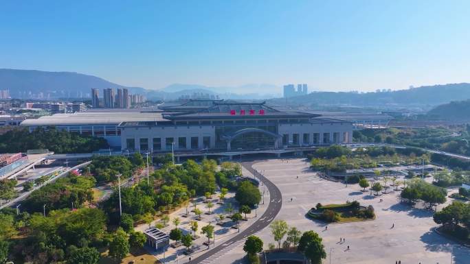 福州仓山区福州南站航拍福建城市风景风光4