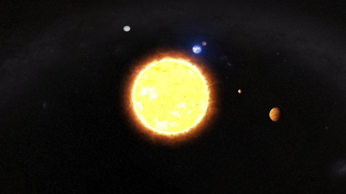 4K太阳星系180度超宽弧形屏裸眼3D
