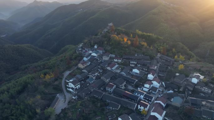 余姚七彩白鹿景区秋季风光航拍