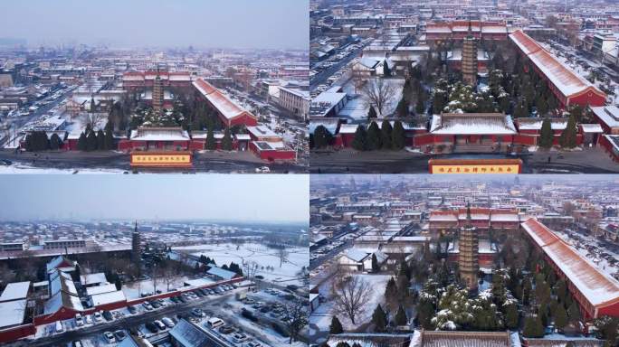 正定临济寺雪景