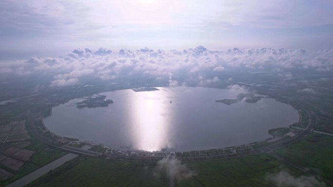 4K上海滴水湖航拍