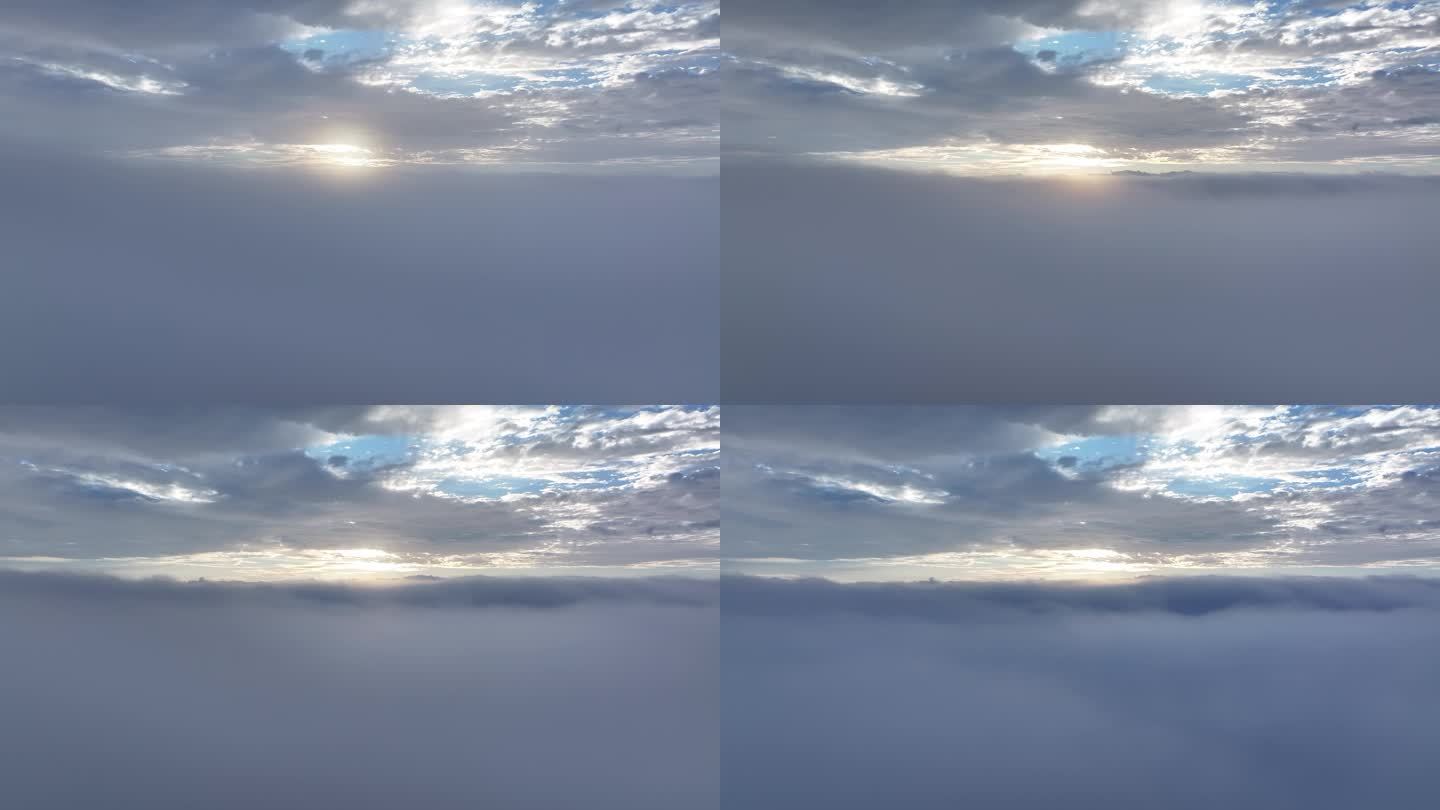深圳有光云海穿云上升航拍镜头