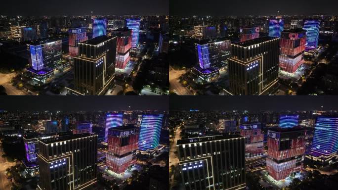 杭州 西湖 紫金港科技城 城市夜景 日落