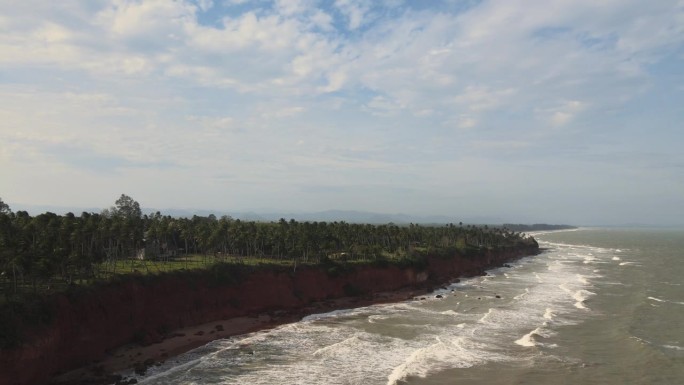 泰国春蓬的红崖海滩或Pha Daeng鸟瞰图
