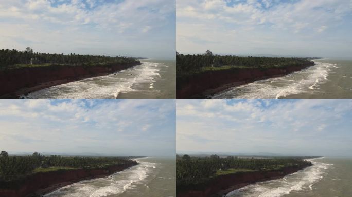 泰国春蓬的红崖海滩或Pha Daeng鸟瞰图