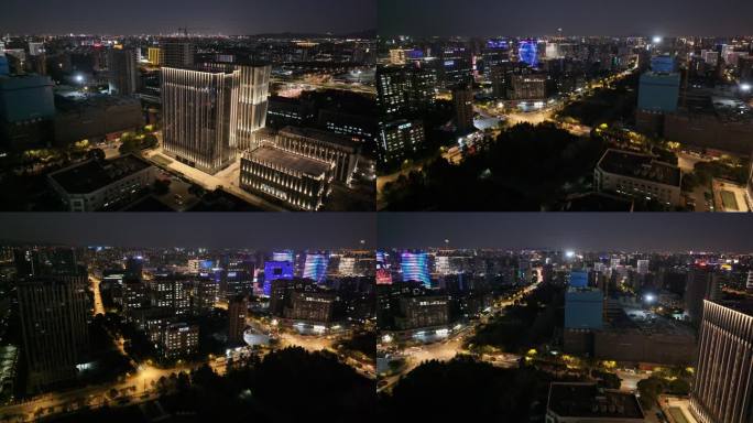 杭州 西湖 紫金港科技城 城市夜景 日落