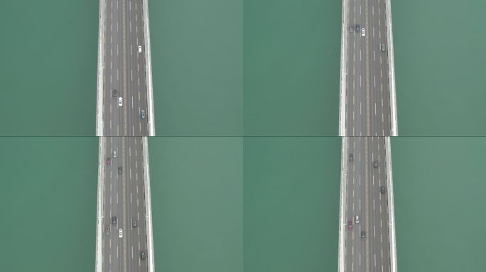 原创航拍俯视大桥影视空镜