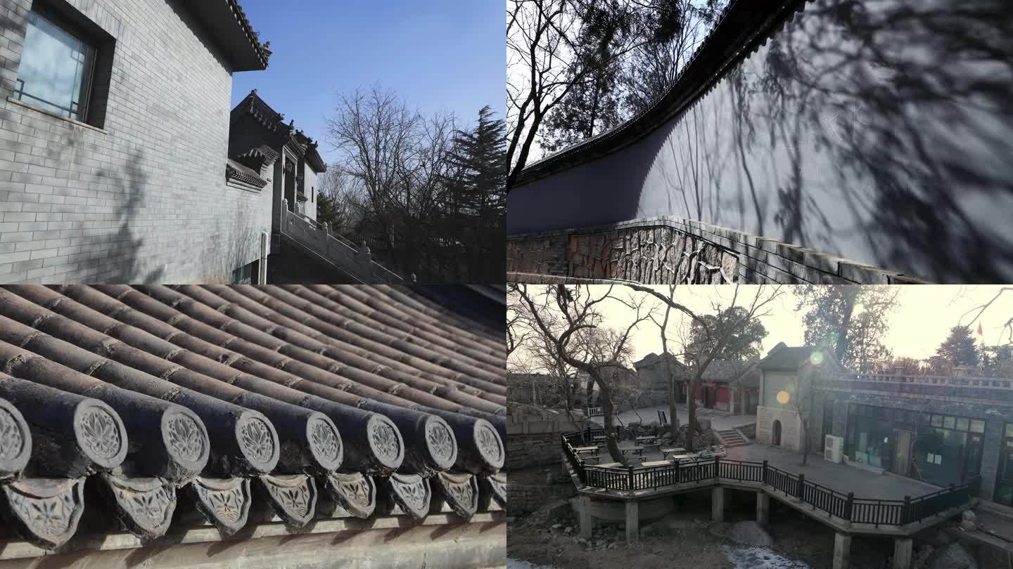 亭台楼榭古建筑凤凰岭旅游景区传统文化