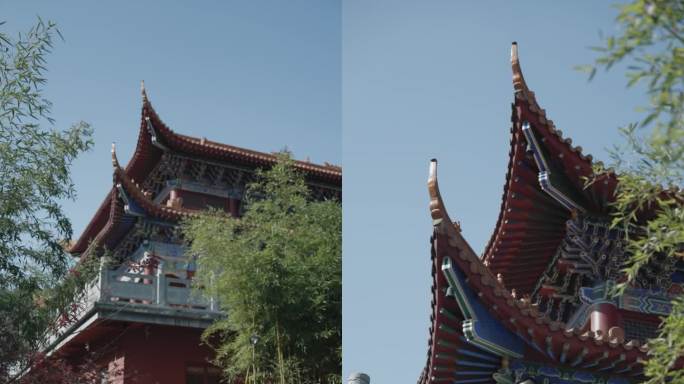 寺庙拜佛烧香竹林寺（竖屏）