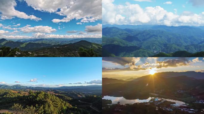 云南 延时 临沧 云海 茶山 茶村 日出