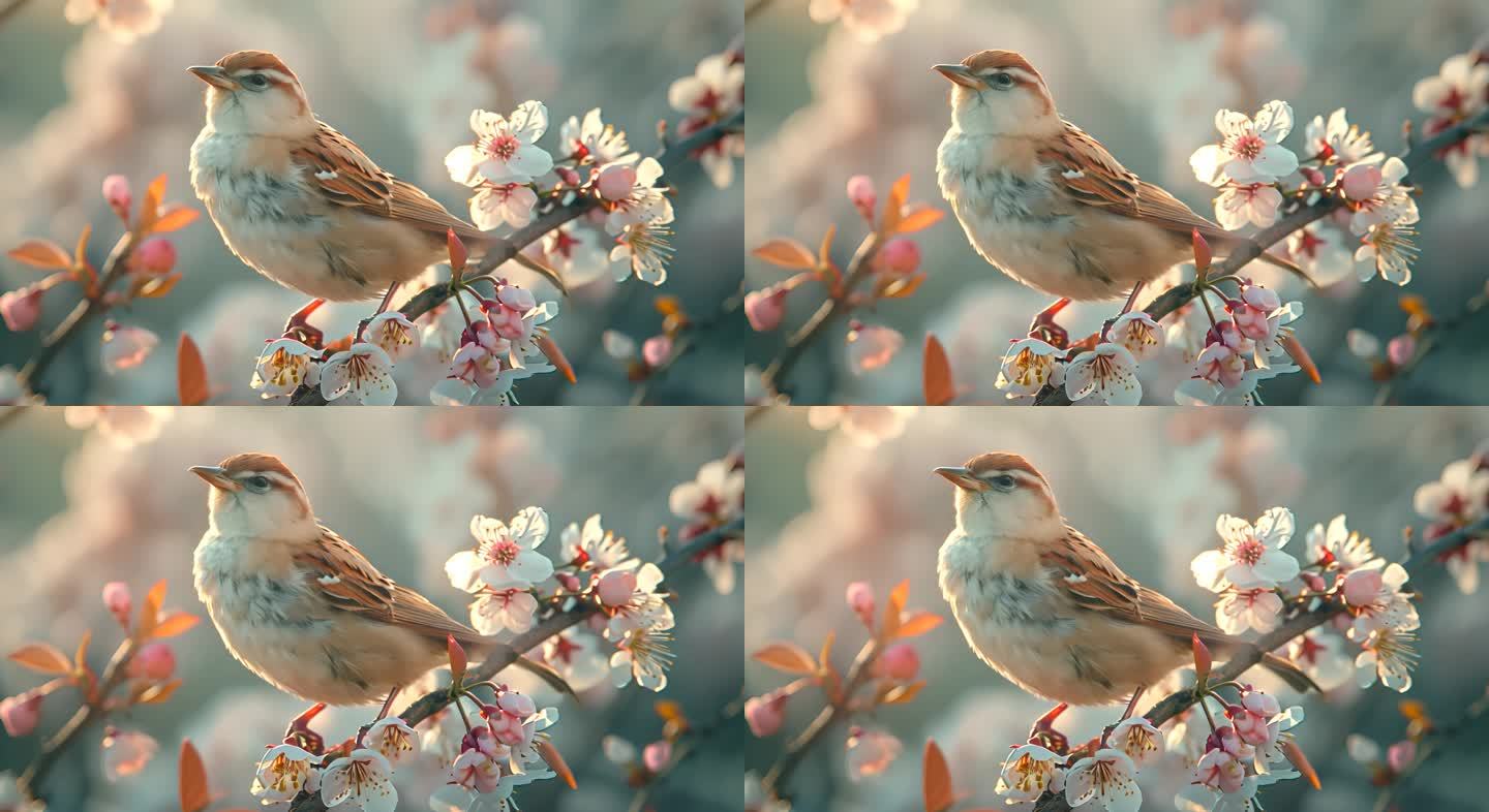 鸟 春天 花开 立春 春暖花开