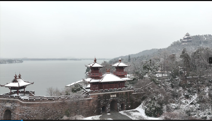 东湖雪景航拍合集 武汉雪景