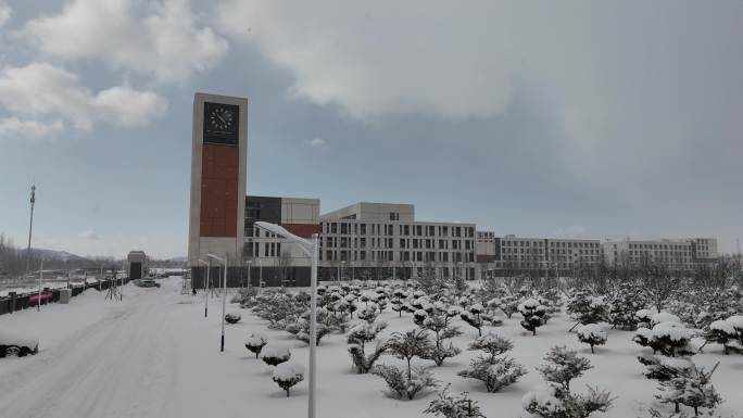 冬日雪景建筑