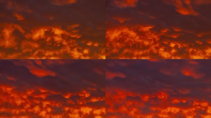 时间流逝充满活力的红色云彩在天空中移动