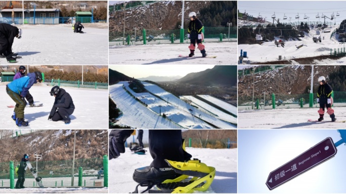 滑雪场练习滑雪视频合集