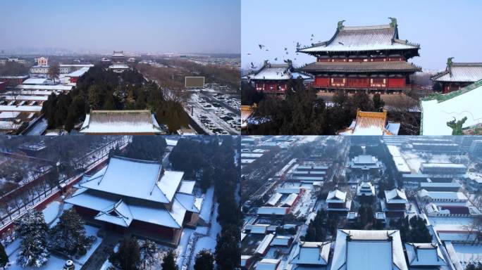 正定隆兴寺寺雪景