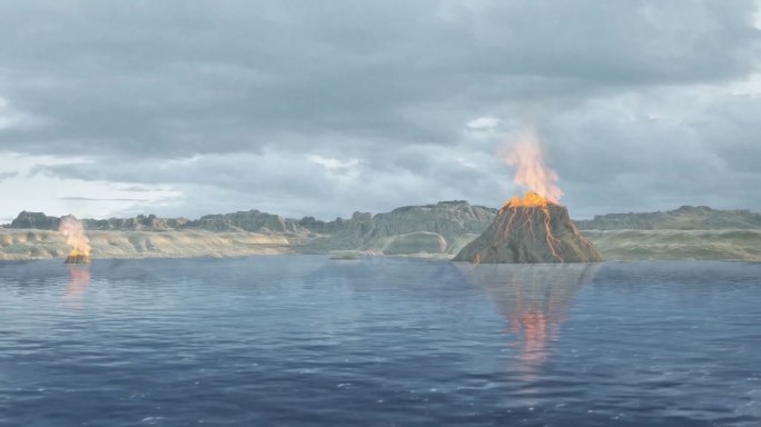 远古火山地质海底