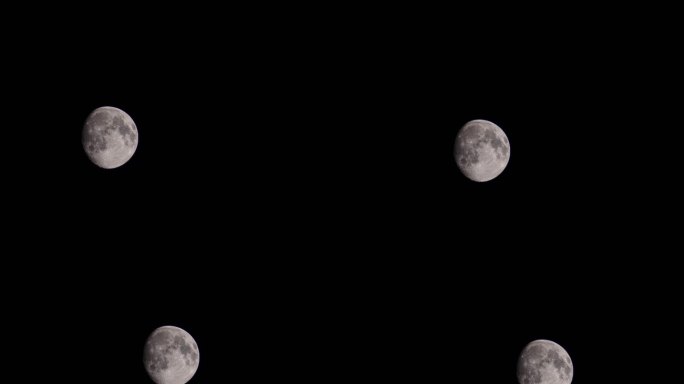 月亮延时实拍素材4k