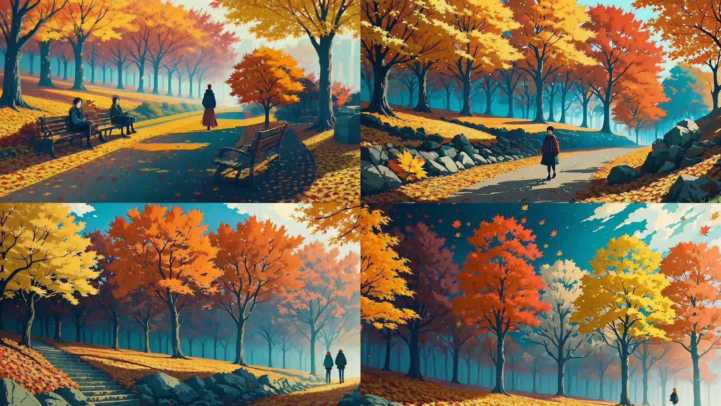 AI演绎秋天的风景
