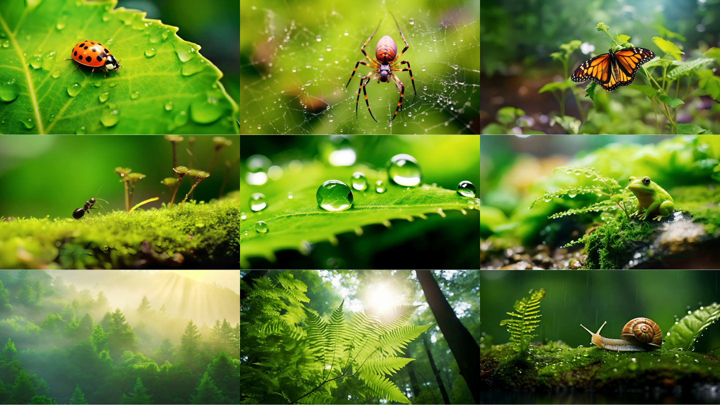 森林自然昆虫微观世界生态生命