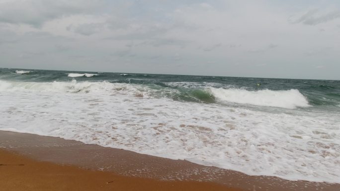 海景 沙滩 浪花 白色浪花