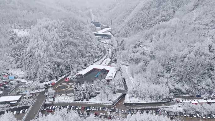 成都西岭雪山航拍