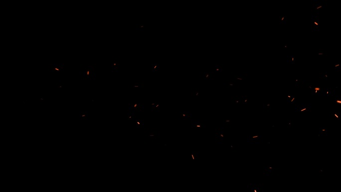 【循环素材】火花 火苗 粒子火 前景氛围