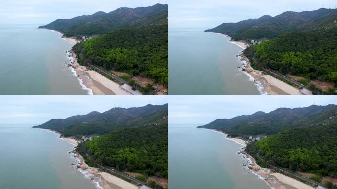 海浪 沙滩 海景  海岸线 航拍 南澳岛