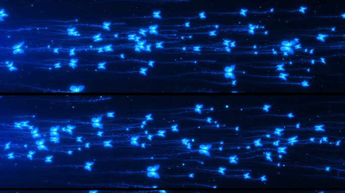 宽屏全息唯美蝴蝶粒子投影8k