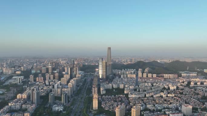 东莞航拍东莞大道东城街道建筑风光城市大景