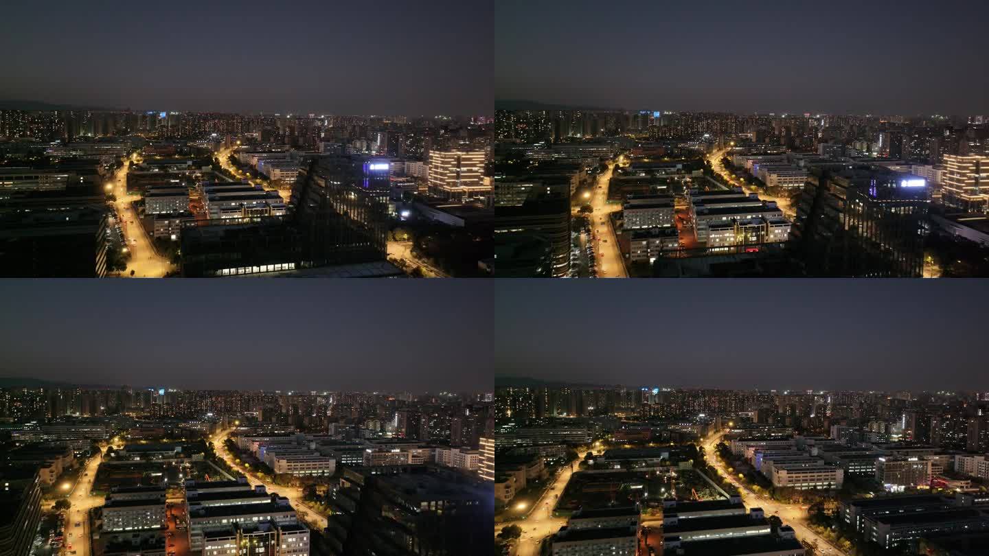 杭州 西湖 紫金港科技城 城市夜景