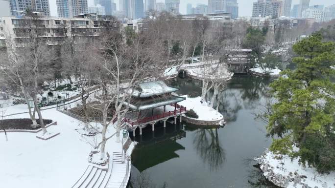 武汉中山公园雪景