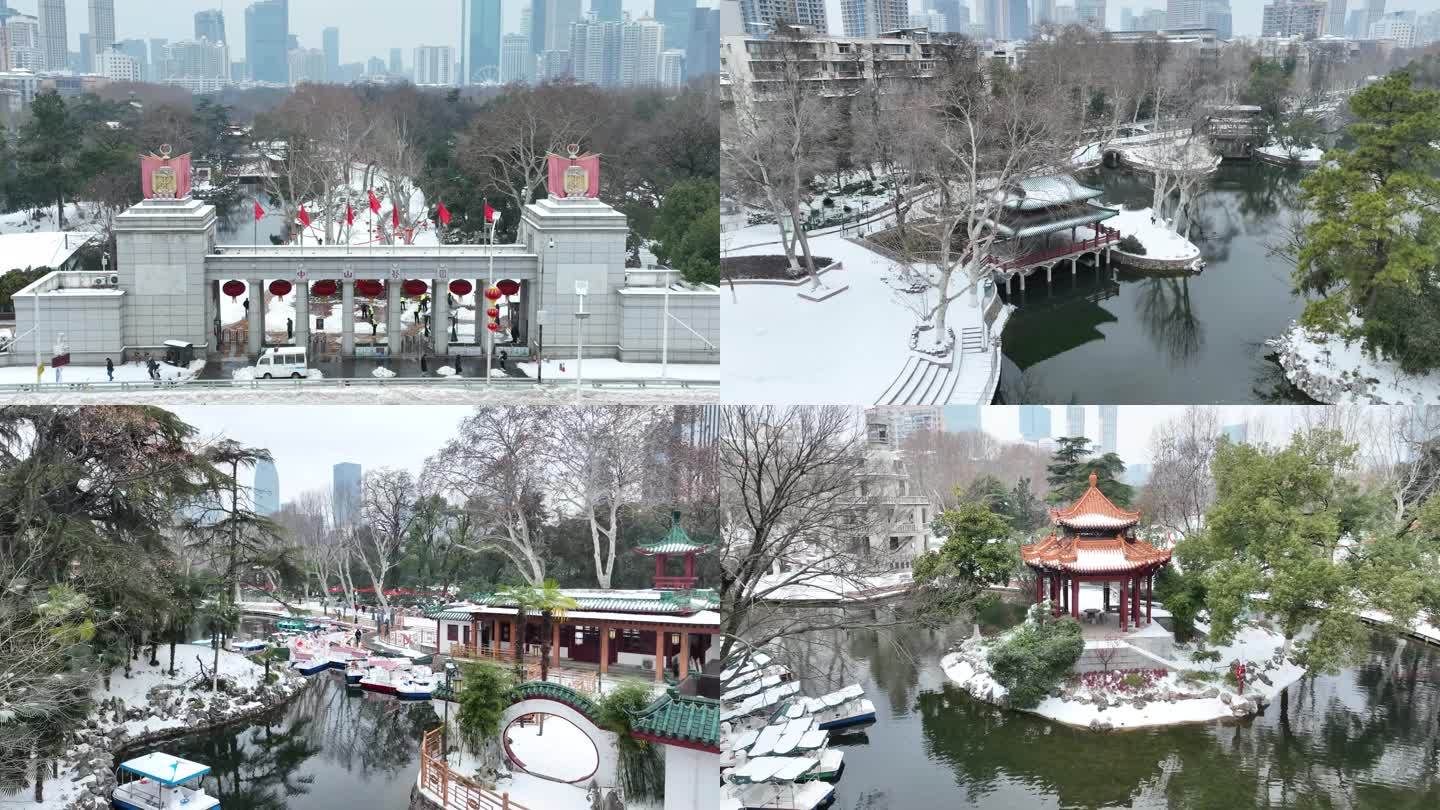 武汉中山公园雪景