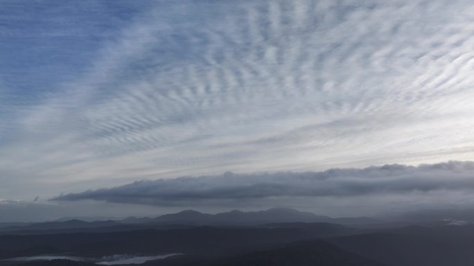 延时航拍新西兰福克斯自然云层风光