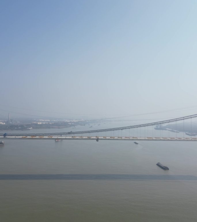 【4K航拍】长江悬索大桥南京龙潭长江大桥