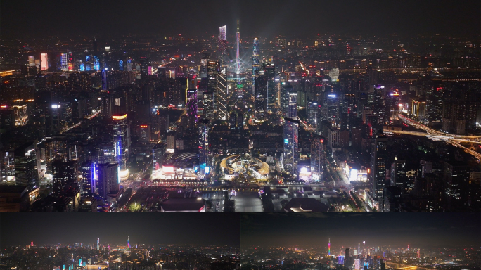 【4K】广州航拍夜景宣传片左环绕运镜