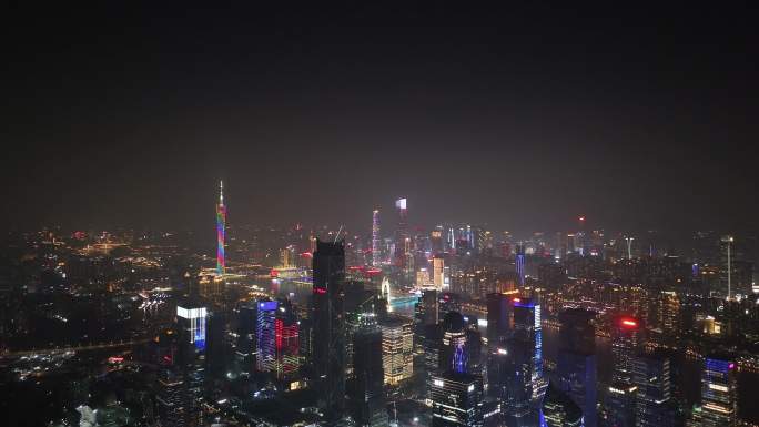 【4K】广州航拍夜景宣传片左环绕运镜