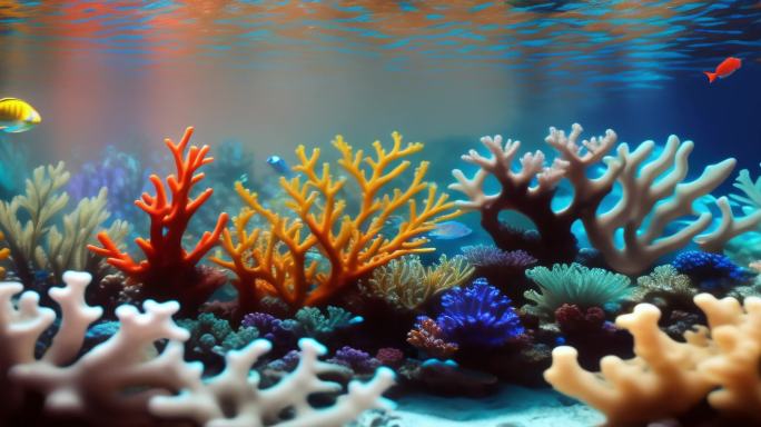 海底世界珊瑚深海