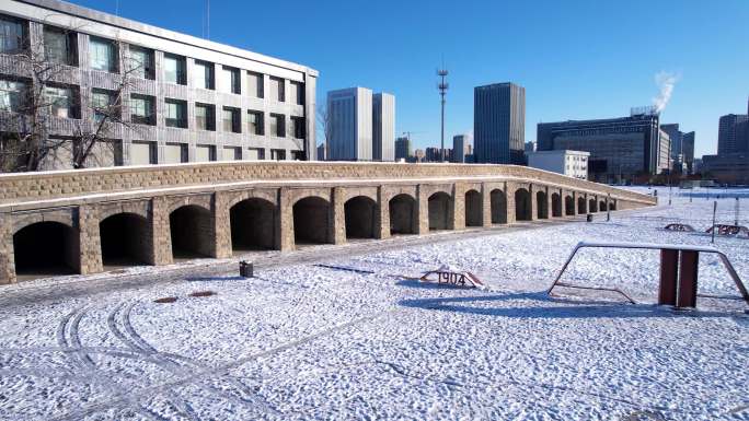 石家庄大石桥雪景