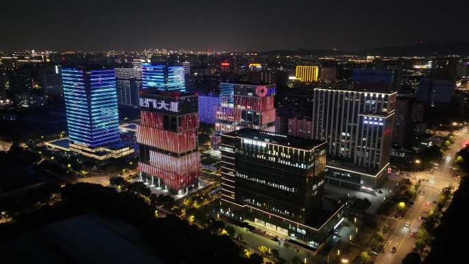 杭州 西湖 紫金港科技城 城市夜景