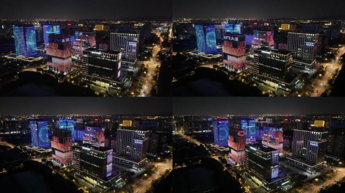 杭州 西湖 紫金港科技城 城市夜景
