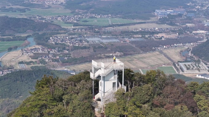 杭州 山顶 长了林场 爬山 露营