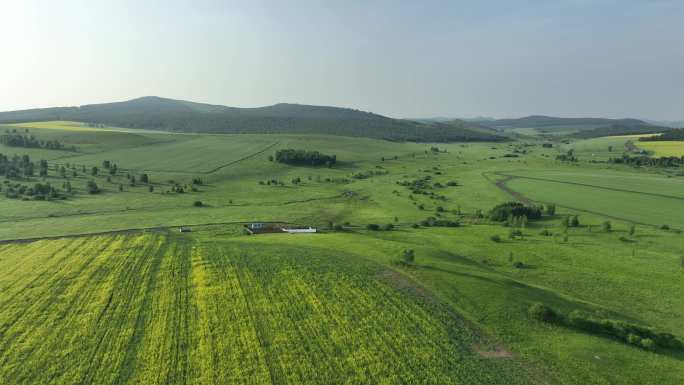 丘陵山野夏日风景