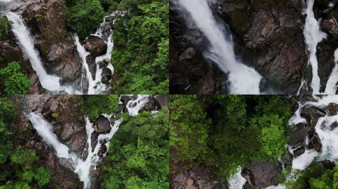 大城北梭河 超长集河流实拍 航拍河流瀑布