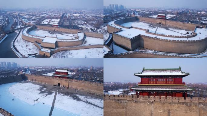 正定南门雪景