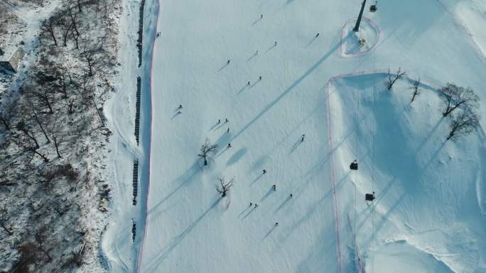 滑雪场 滑雪 雪景缆车 雪友 激情