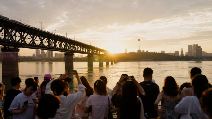 长江大桥 夏天 拍照 人文